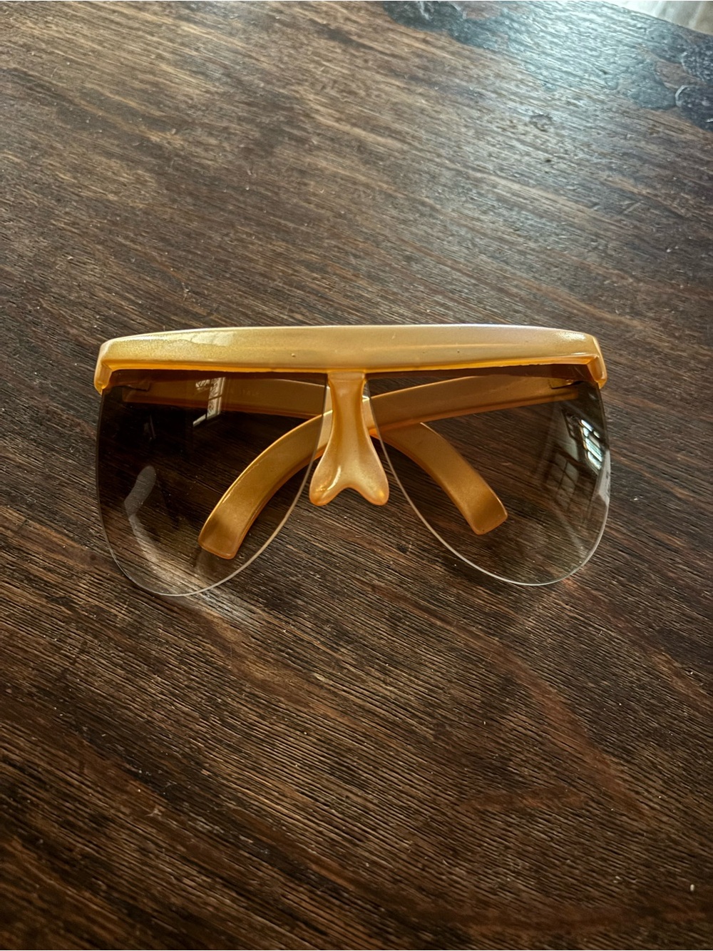 Women’s Fashion Shield Sunglasses - Amber made in Italy